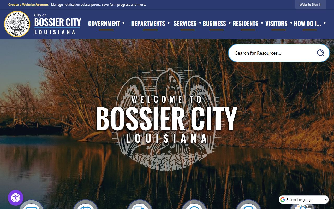 City of Bossier City website for reference