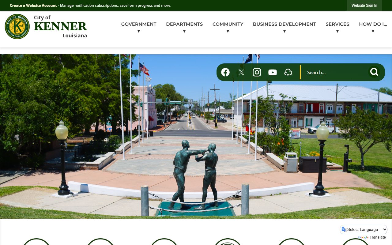 City of Kenner website for reference