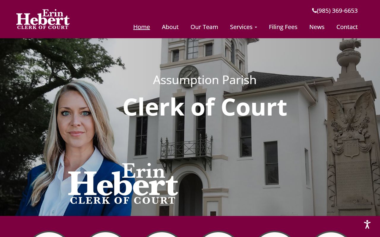 Assumption Parish Clerk of Court website for deed records in Napoleonville Louisiana