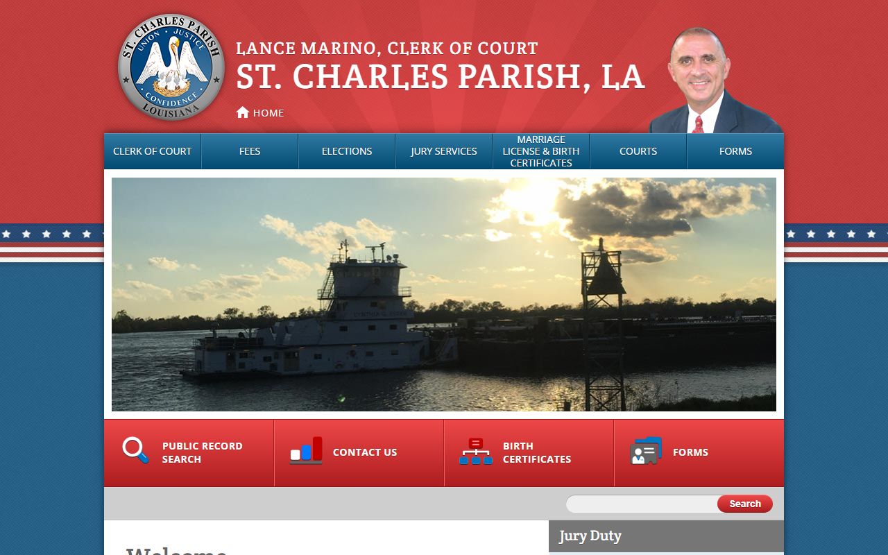 St. Charles Parish Clerk of Court website for deed records in Hahnville Louisiana