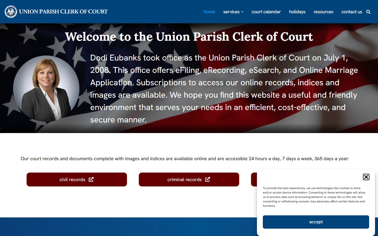 Union Parish Clerk of Court website for deed records in Farmerville Louisiana