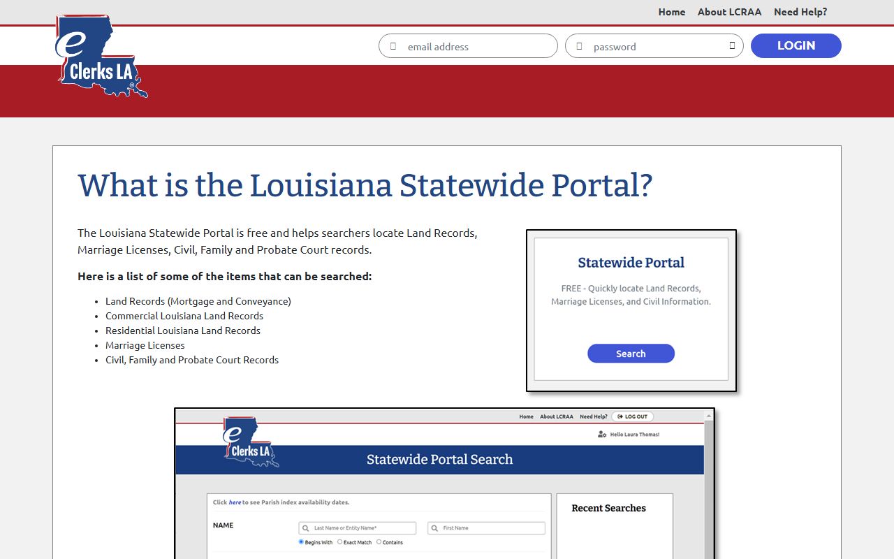eVault LA statewide portal for electronic recording of Louisiana deed records